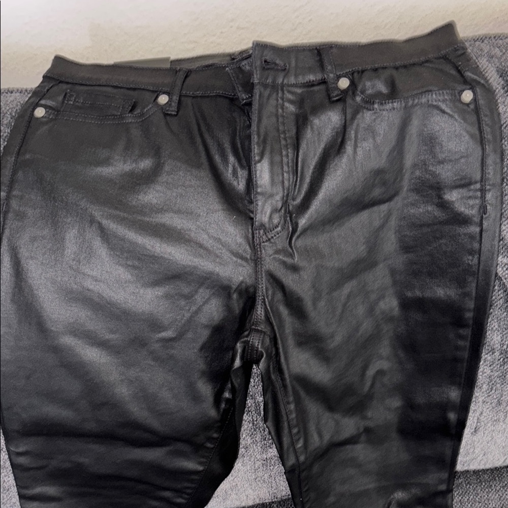Black Faux Leather Pants